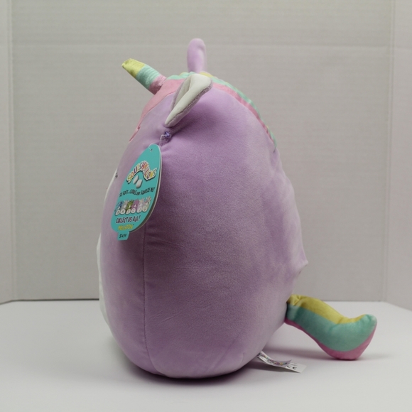 12" Monogrammed 'D' Silvia Unicorn Squishmallows - Picture 8 of 12